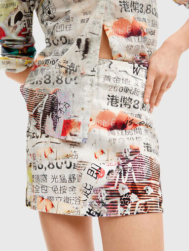 Multicolor mini skirt  - 5