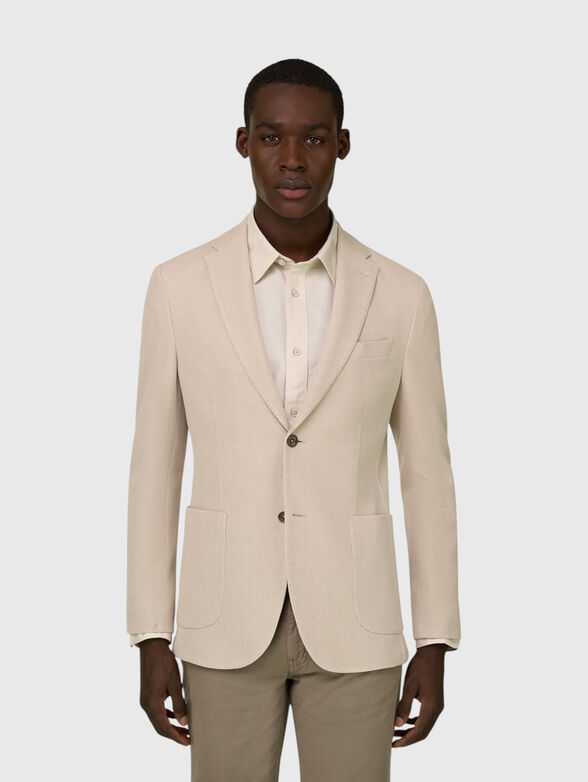 Textured cotton blazer - 1