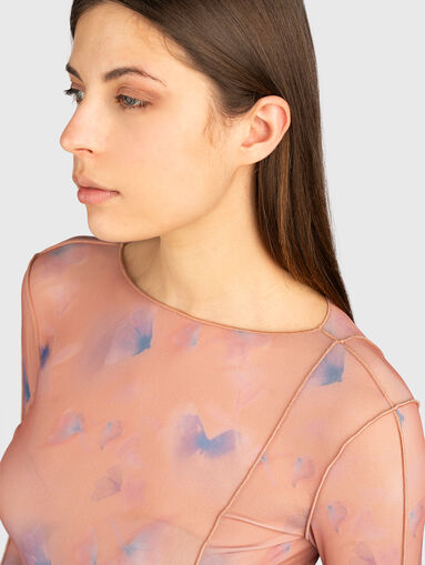 DEUPHINE blouse with long sleeves and sheer effect - 5