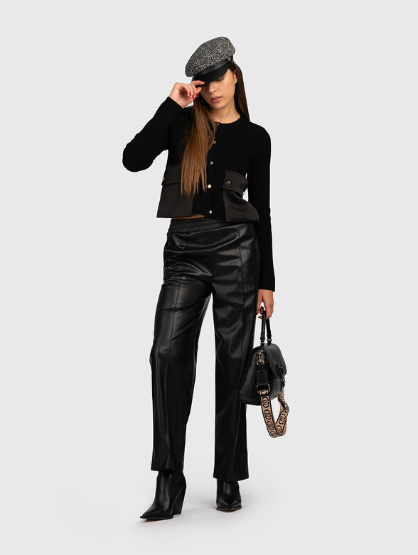Black eco leather trousers  - 4