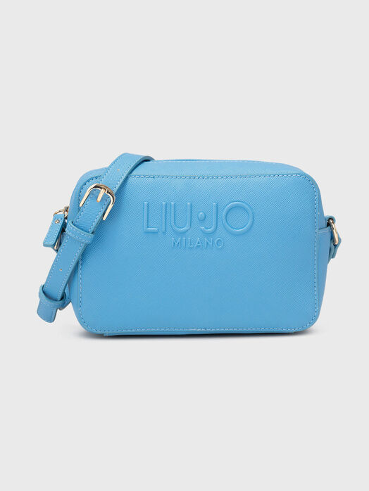 Crossbody bag in blue with logo 