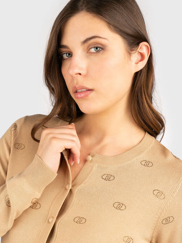 Cardigan with buttons and logo - 4