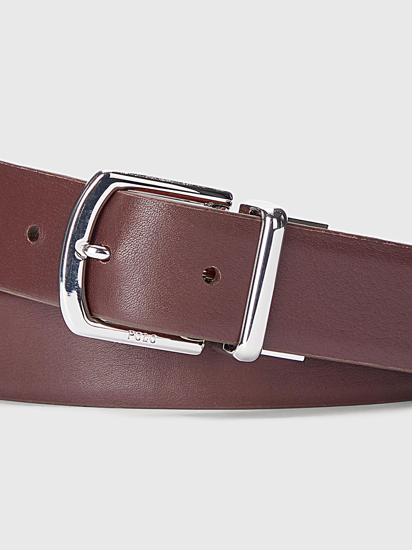 Leather brown reversible belt brand POLO RALPH LAUREN