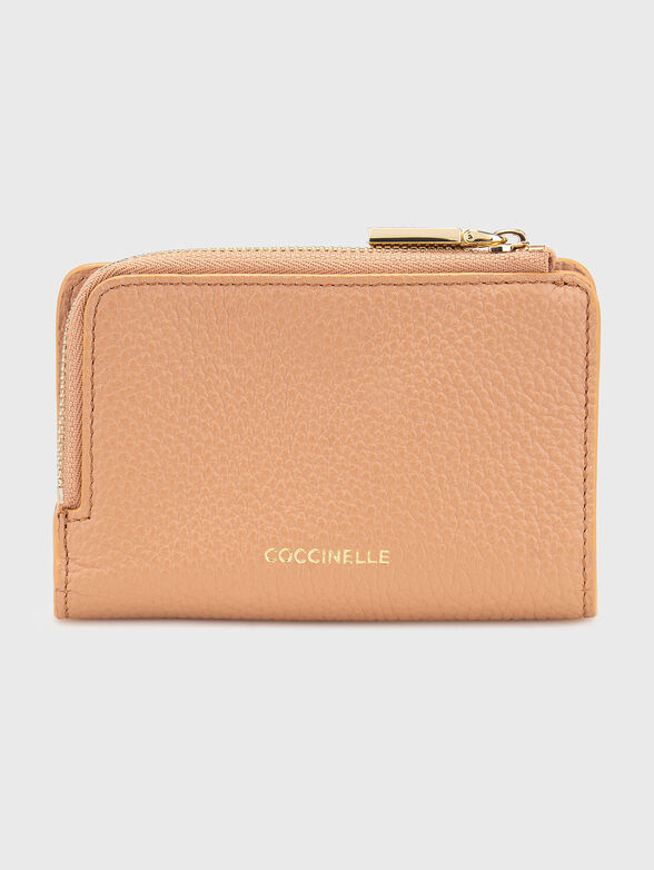 Leather wallet with logo - 2