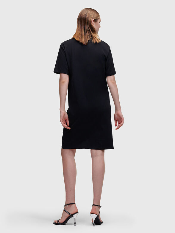 Dress in black color with logo accent - 2