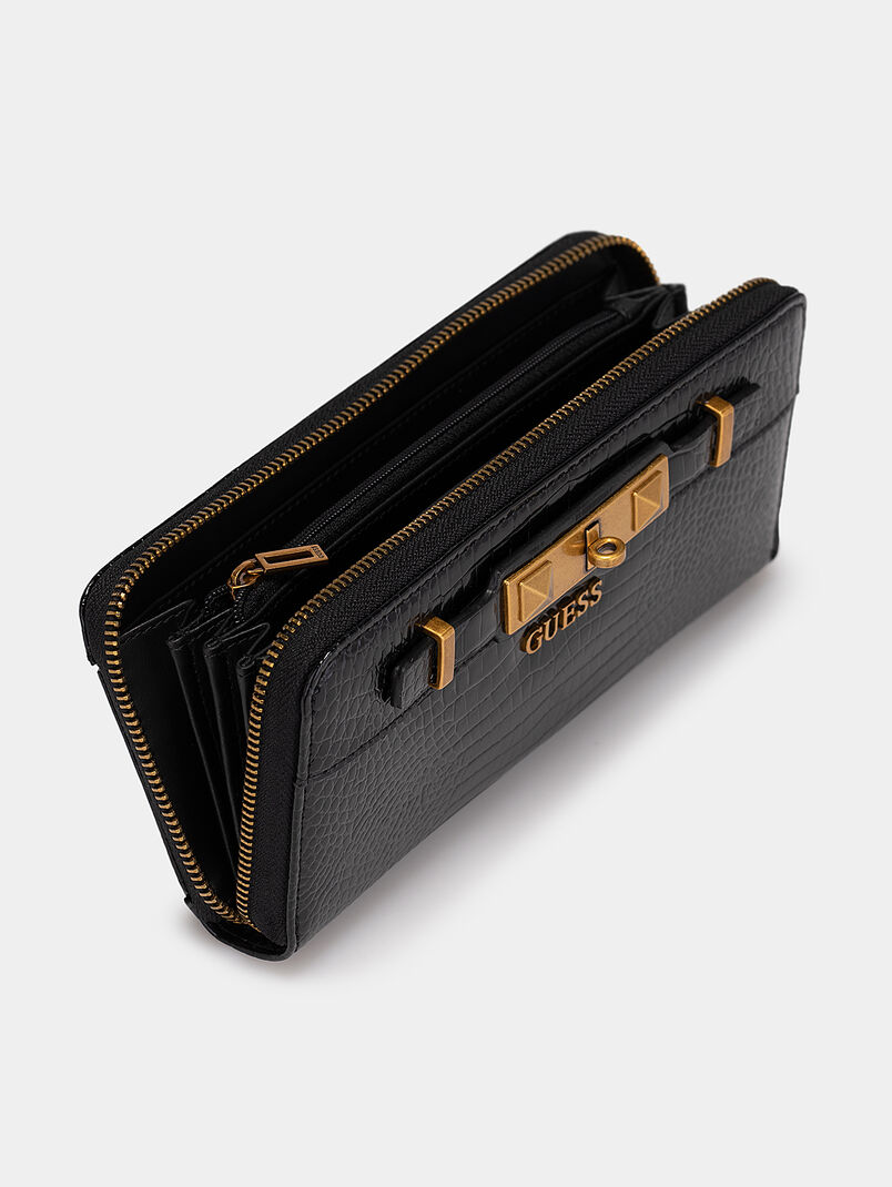 RAFFIE purse with crocodile texture - 3