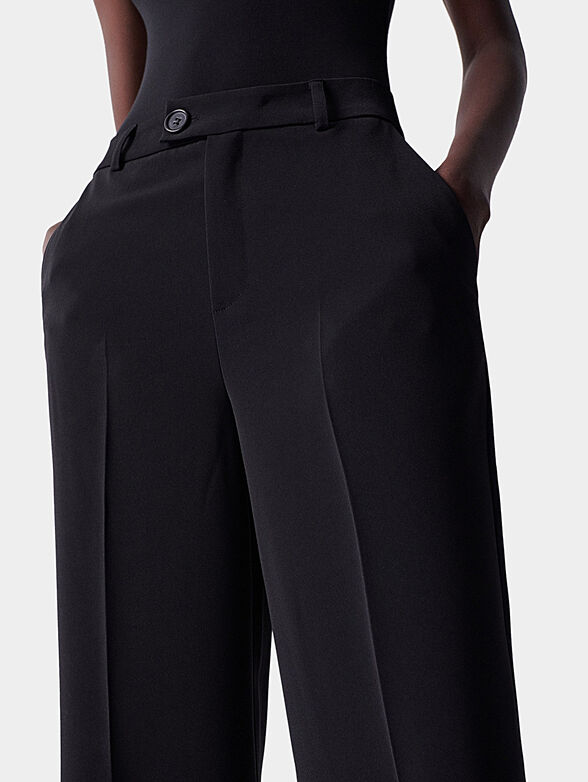 Black flared trousers with high waist - 3