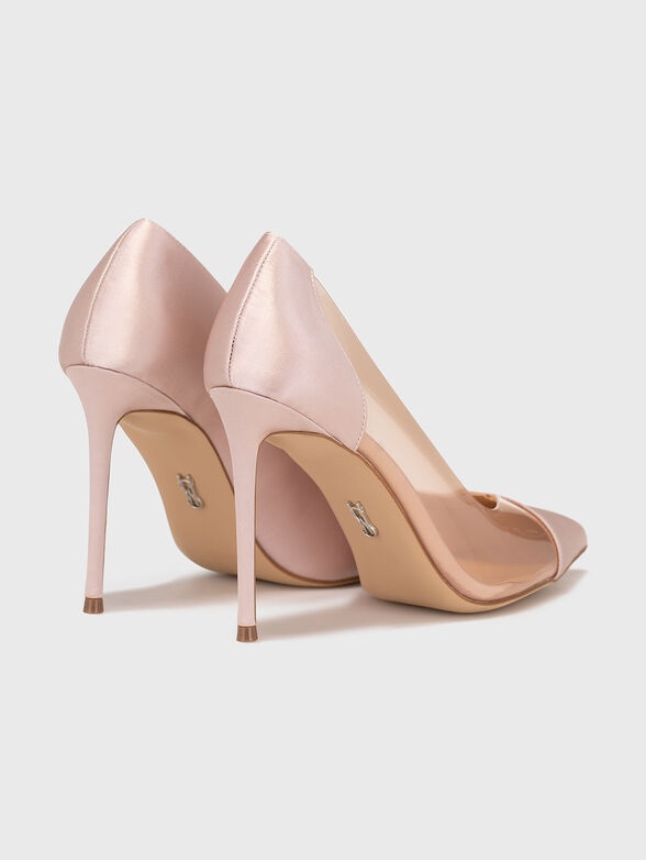 Black high-heeled shoes with sheer detail - 3