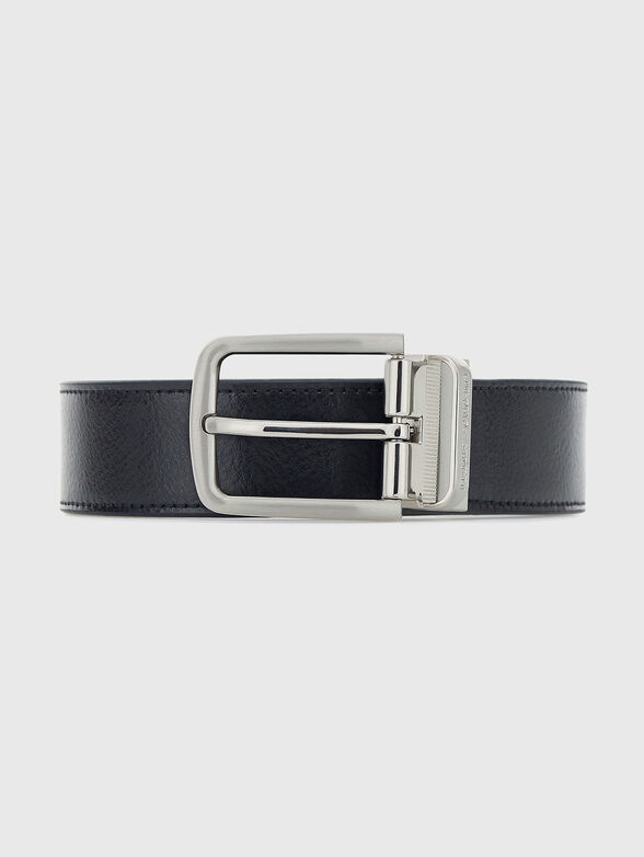 Leather belt with a silver buckle - 1