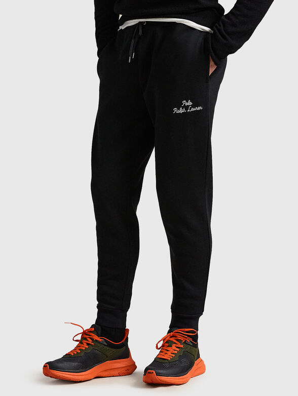 Sports trousers with logo accent - 1