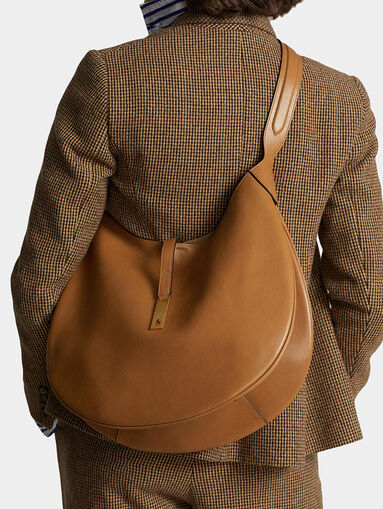 Leather bag with logo detail - 5