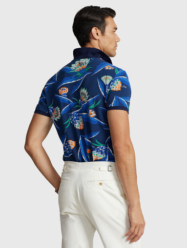 Cotton Polo-shirt with accent print - 3