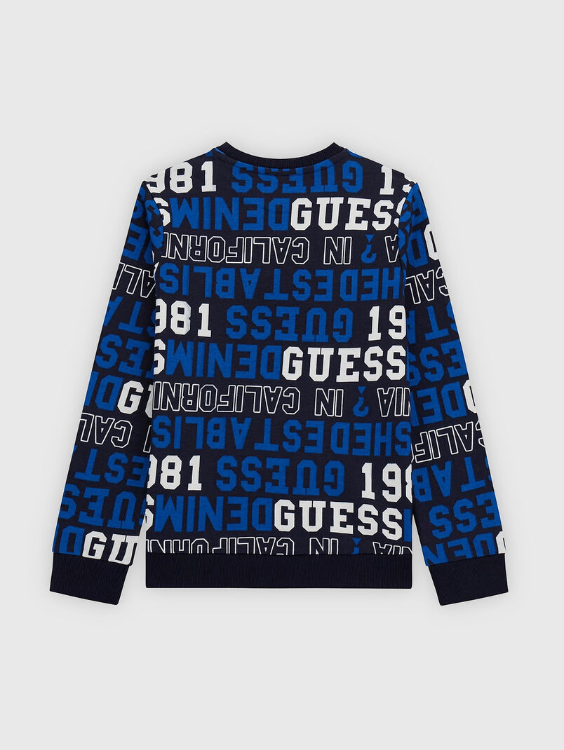 Sweatshirt with logo print and logo - 3