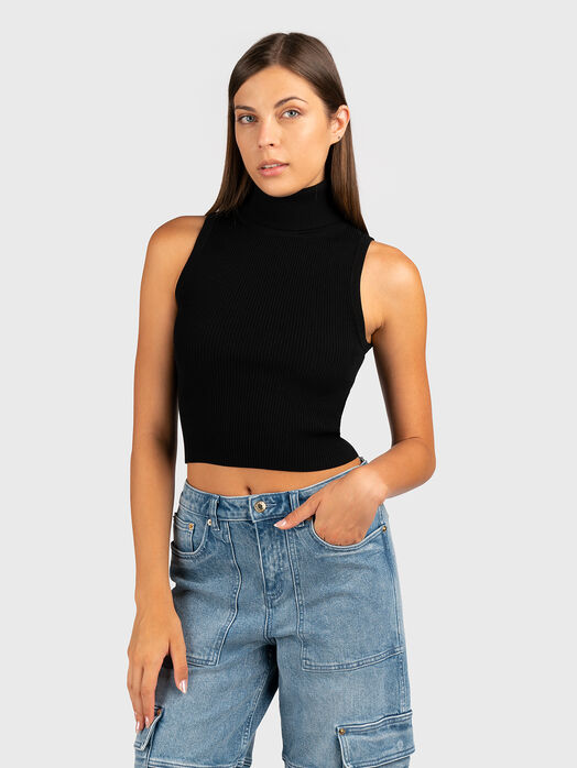 Turtleneck cropped top