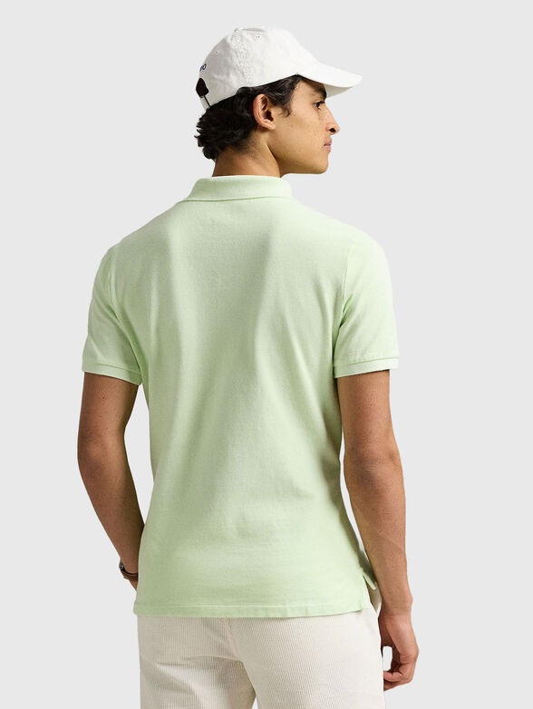 Cotton polo shirt with logo embroidery - 3