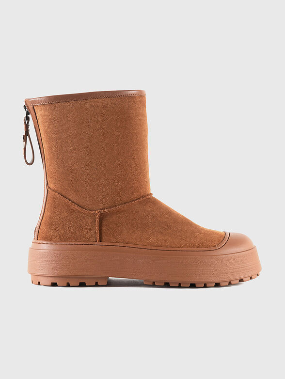 STIVALETTO suede boots with logo - 1