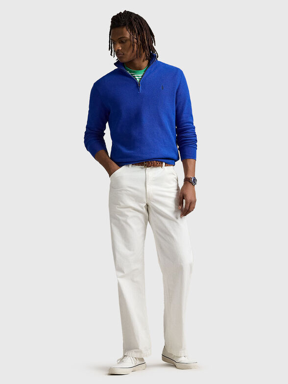 Cotton sweater with logo - 2