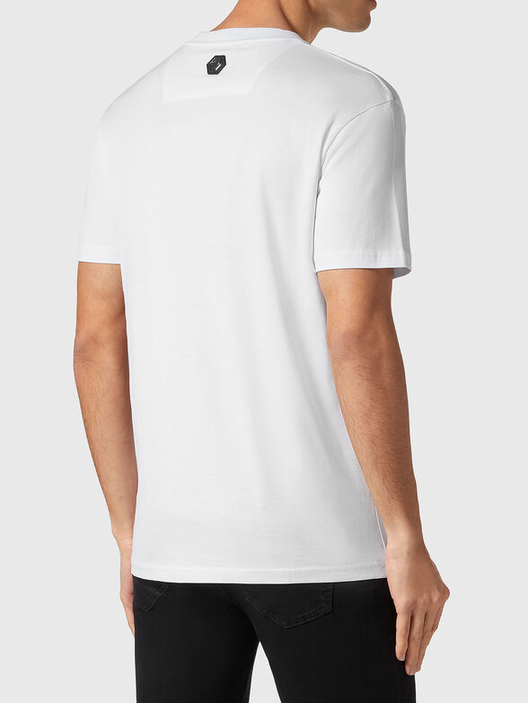 Logo accent T-shirt in beige - 3