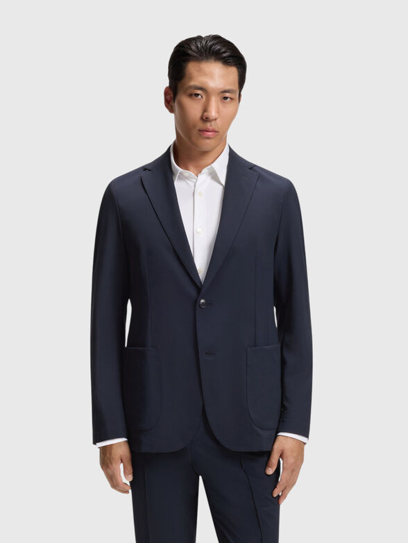 Slim-fit jacket in dark blue - 1
