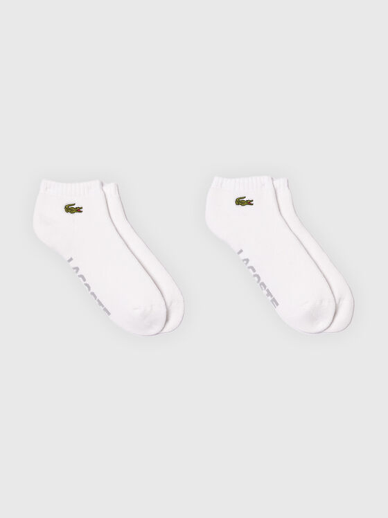 Set of two pairs of black socks with logo - 1
