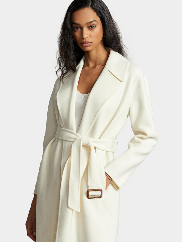 Coat with accent buckle - 1