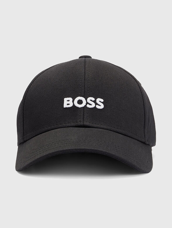 Beige hat with contrasting logo - 1