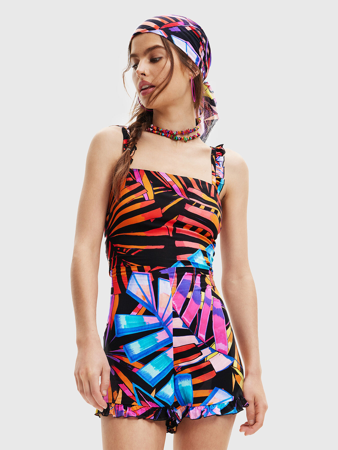 ENCINITAS jumpsuit with contrasting print brand DESIGUAL
