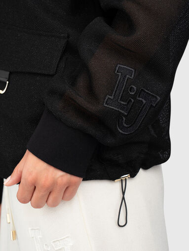 Bomber jacket with a mesh texture - 5