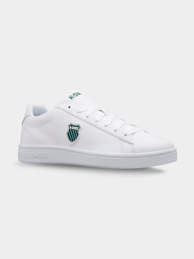 COURT SHIELD leather sneakers with green details - 2