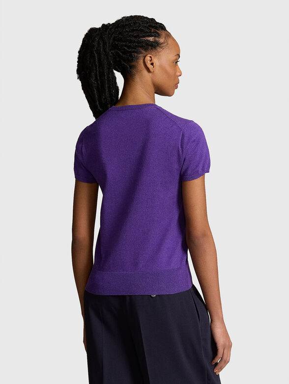 Purple cotton blend pullover - 3