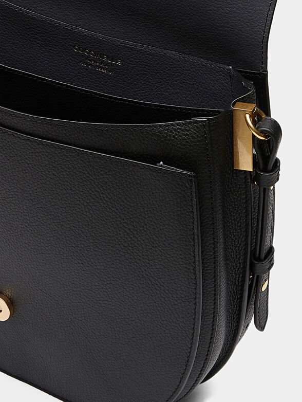 ARPEGE Black leather crossbody bag - 5