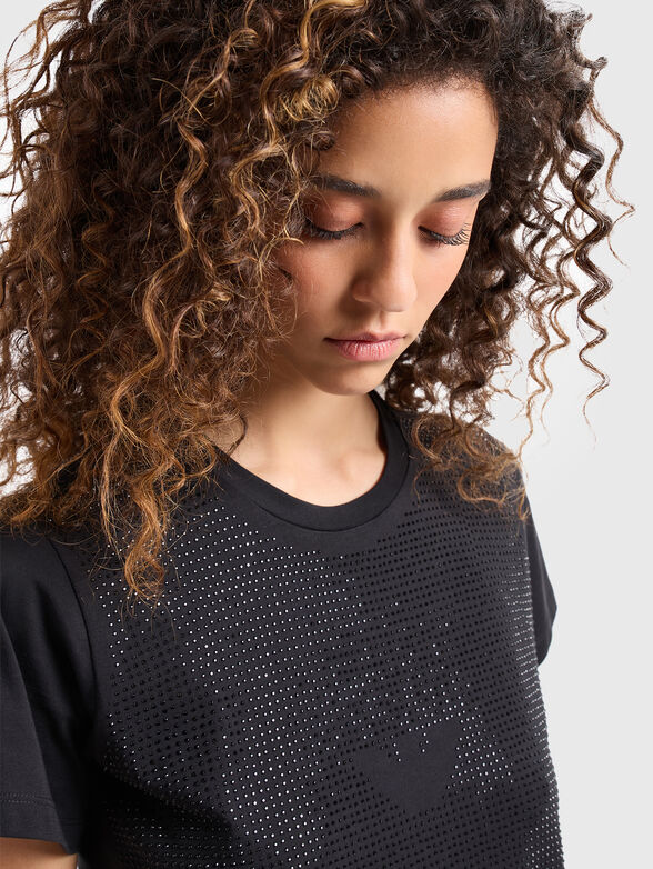 T-shirt with appliqu&eacute;d rhinestones - 4