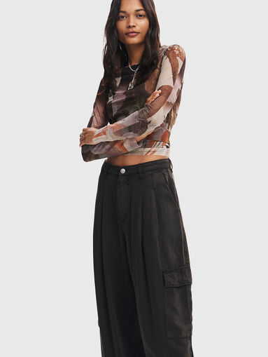 Cargo jeans with wide legs - 3