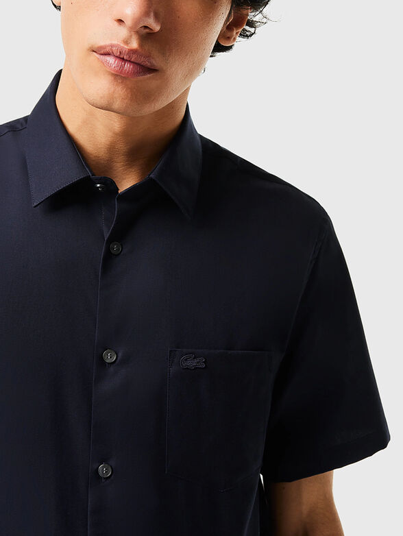 Short sleeve shirt in blue  - 4