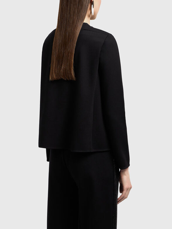 Viscose blend sweatshirt with micro studs - 3