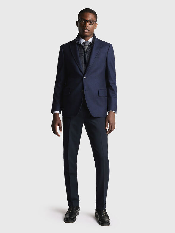 Double jacket in carded wool flannel - 2