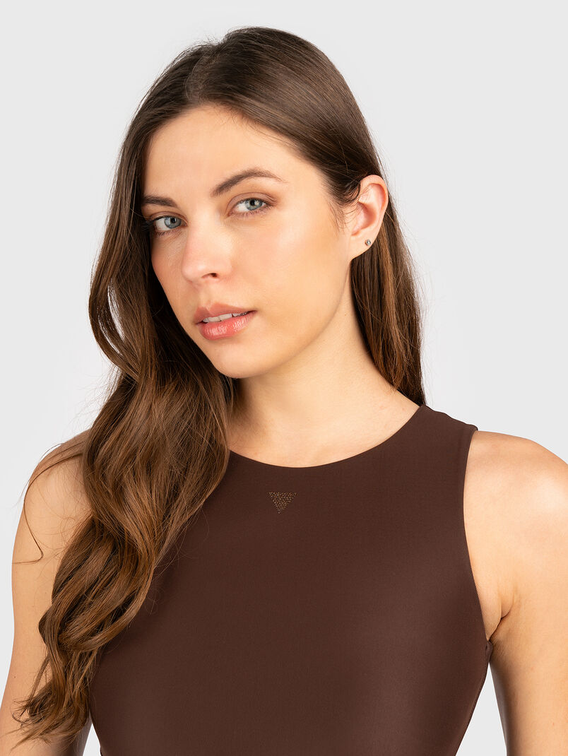 Slim dress with triangular logo - 2