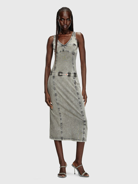 D-INNY cotton midi slim dress - 1