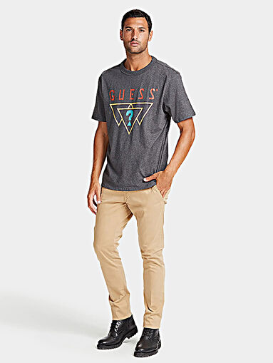 Unisex t-shirt in blue color with logo - 3