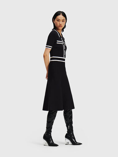 Knitted dress with contrast details - 4