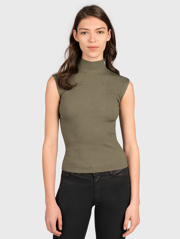 Knitted top LILY with elastic rib - 1