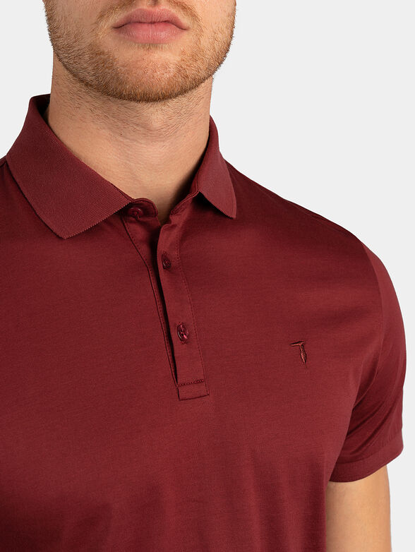 Polo shirt in bordeaux color - 4