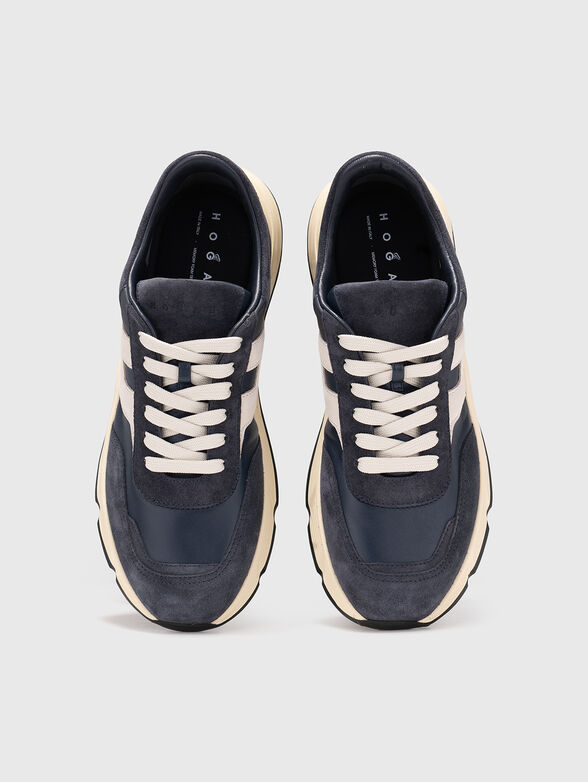 Suede and leather sports shoes - 6