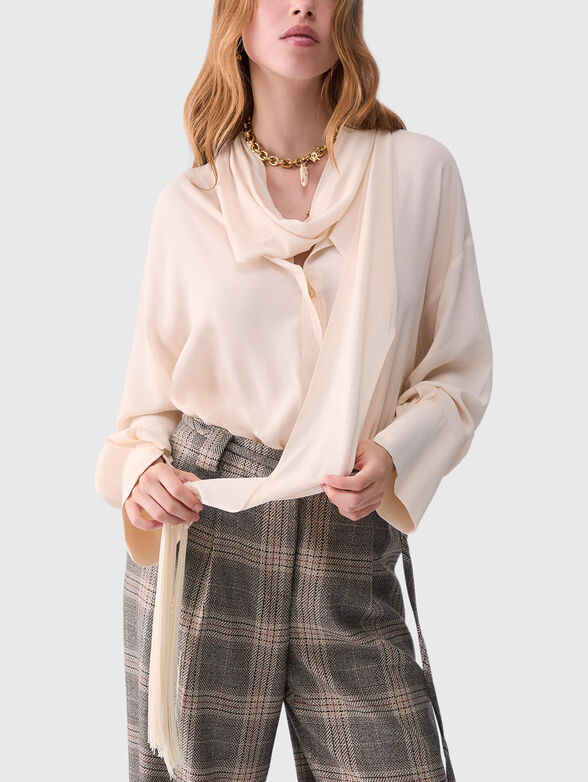 Shirt with decorative scarf - 1