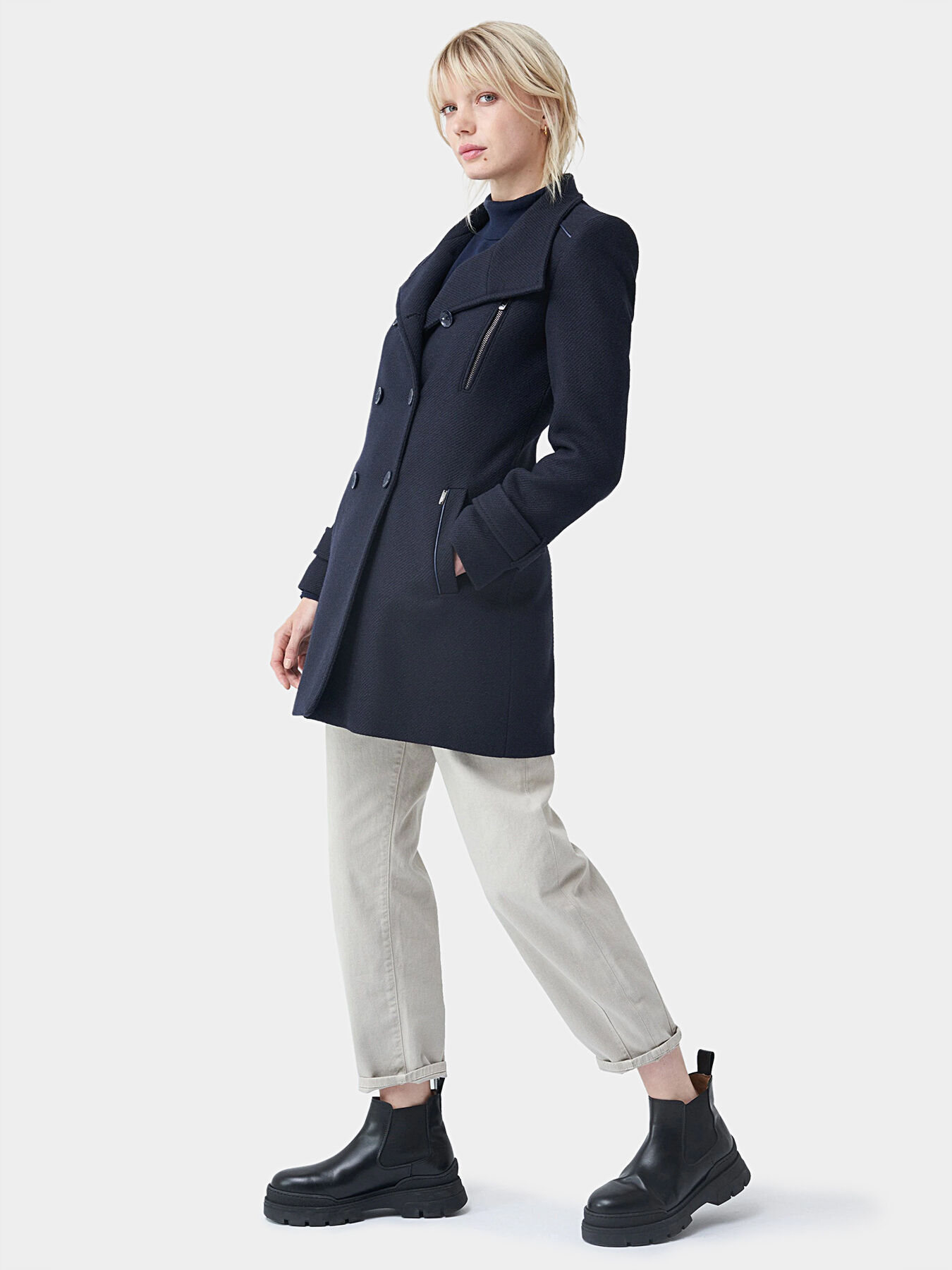 Long Fitted Duffle Coat her lip to コート Long Fitted Duffle Coat