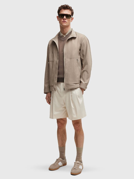 Cotton blend lightweight jacket with zip - 2