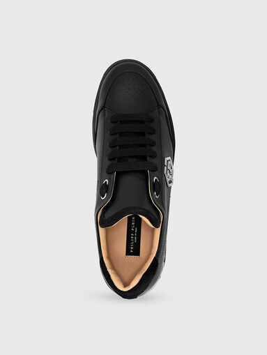 Leather sports shoes with contrasting logo - 4