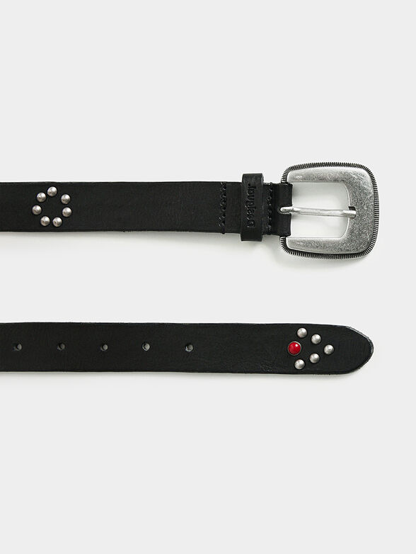 Leather belt with studs - 2