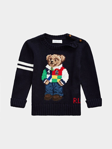 Cotton sweater with Polo bear logo - 1
