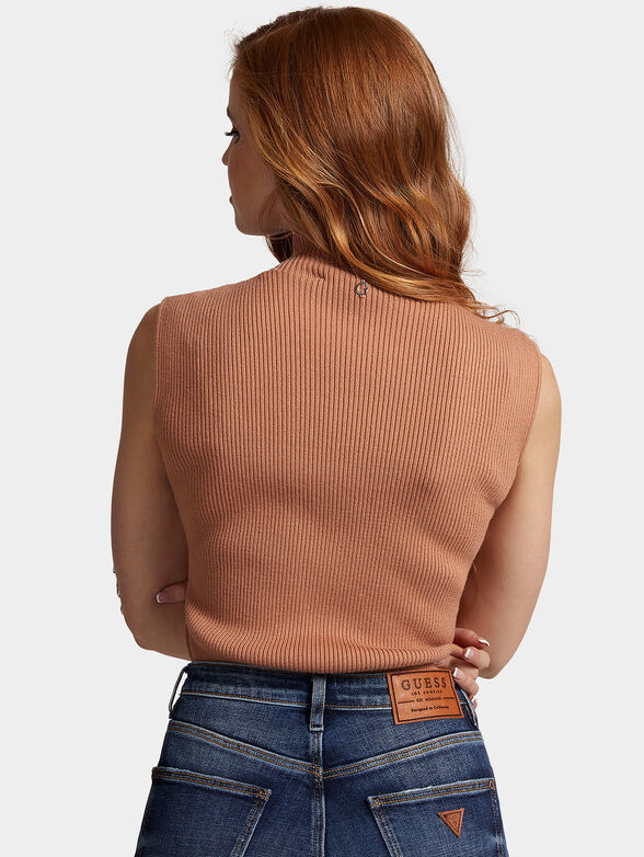 FLORA Rib turtle neck sweater - 2